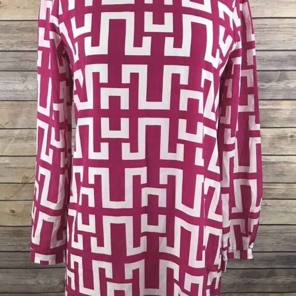 Geometric PEACH LOVE CREAM Straight Shift Dress - Picture 2 of 4